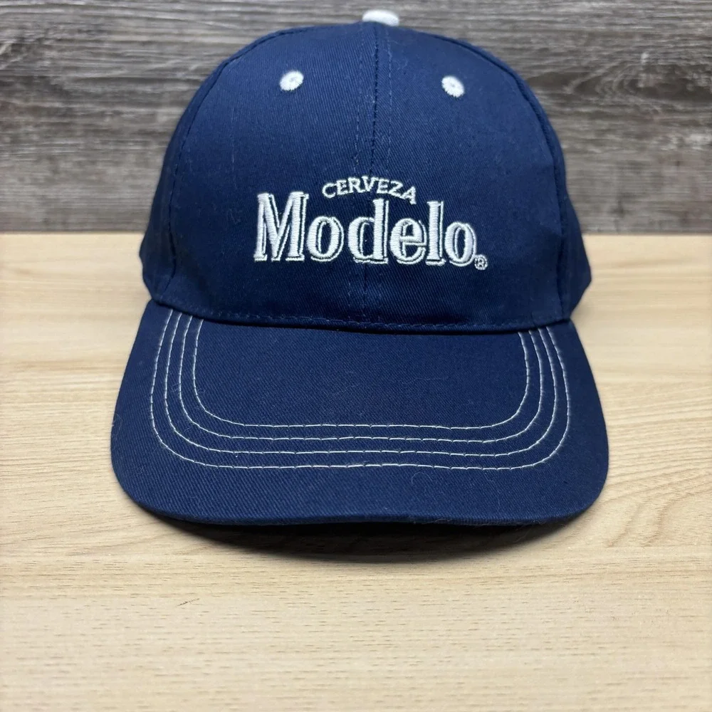 Modelo Cerveza Navy Blue Adjustable Baseball Hat Cap Beer‎ Logo Strap